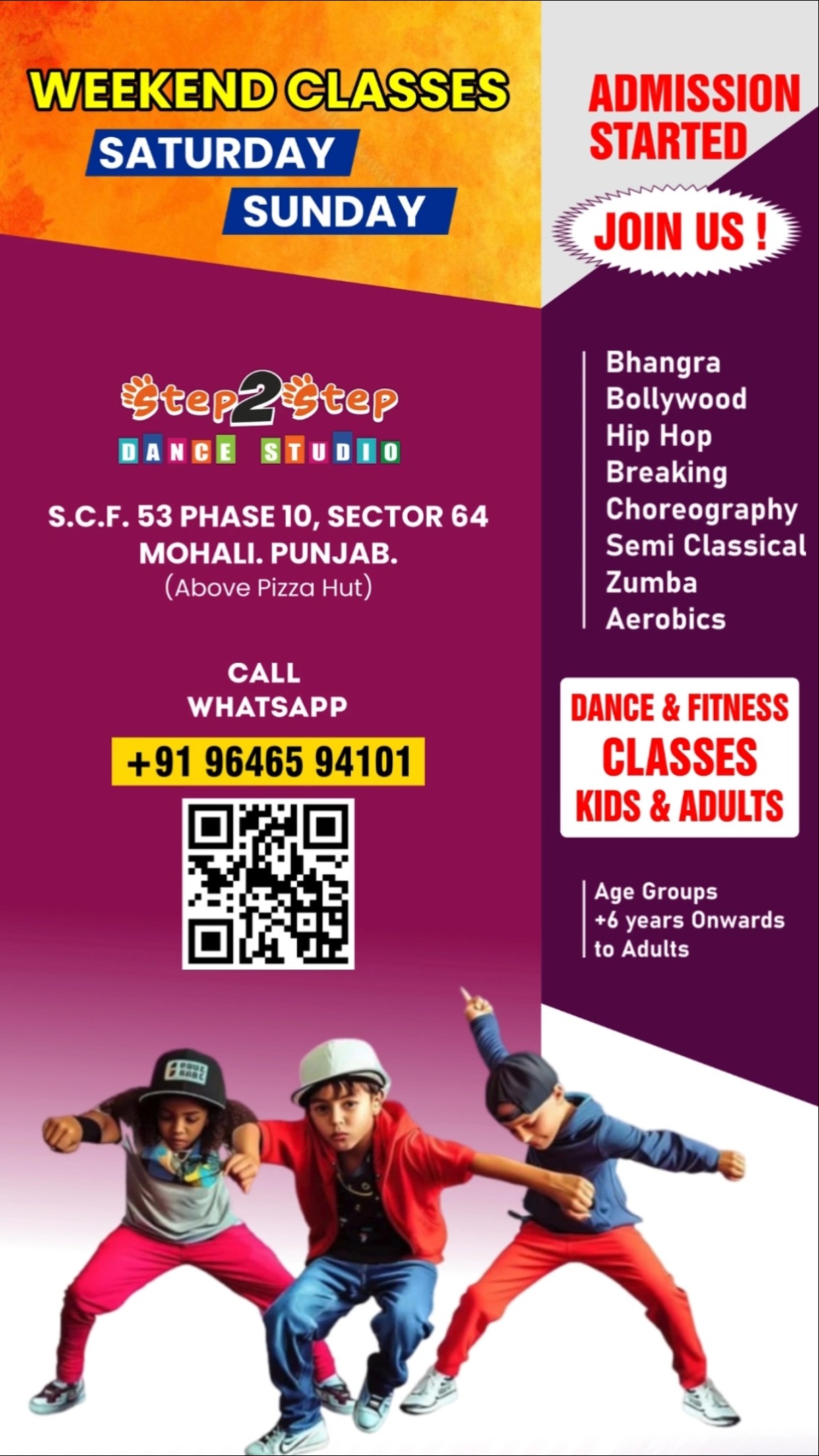Weekend Classes (Saturday, Sunday) l Dance Classes Mohali l Shorts #danceclasses #shorts #trending